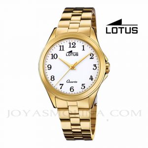 Reloj Lotus mujer cadena dorada números 18740-1